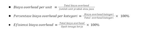 Biaya Overhead Perhitungan Manfaat Dan Penjelasannya