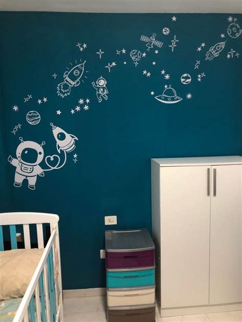 Space Wall Decals | Baby room wall, Kids room design, Space themed room