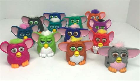 Mcdonalds 1998 Happy Meal Furby Lot Of 13 Plastic Toys Tiger Etsy