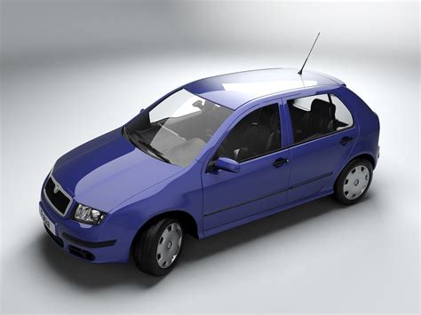 Skoda Fabia Detailed Model D Model Rigged Cgtrader