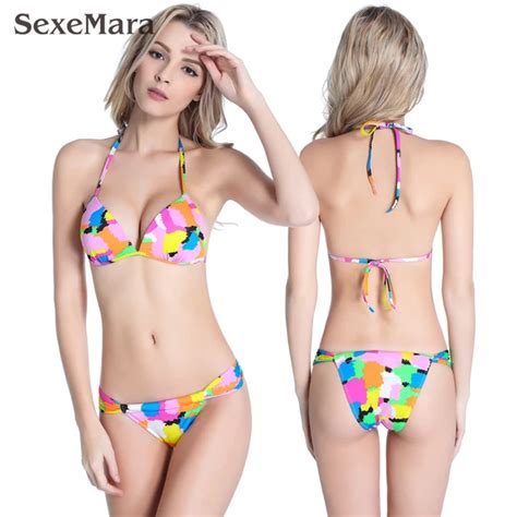 2017 Summer Beachkin Triangular Women Microkini Beach Bikini Push Up