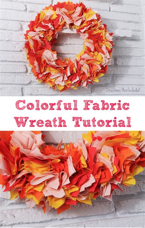 colorful fabric wreath tutorial - directions not included