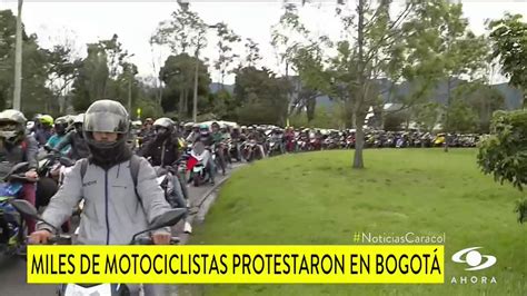 Motociclistas se tomaron las calles de Bogotá para protestar por la