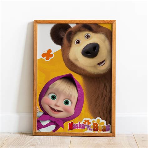 Marsha and the Bear Wall Art Marsha Bear Characters Poster - Etsy