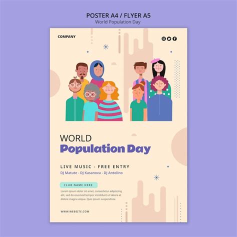 Free Psd World Population Day Poster Template