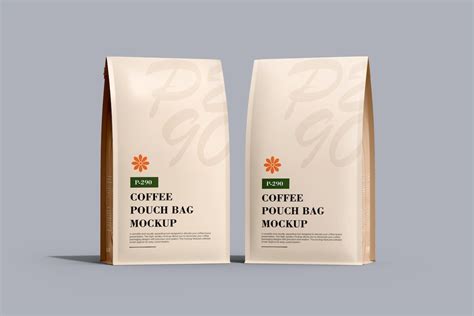 Coffee Pouch Packaging Mockup Gooodme