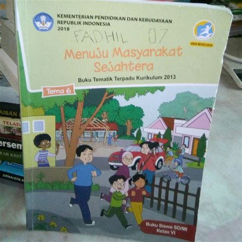 Jual Buku Ori Tema Menuju Masyarakat Sejahtera Untuk Sd Kelas Vi