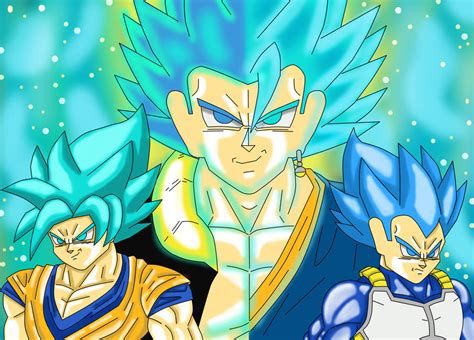 Ssj Blue Gokuvegetagogeta And Vegetto By Caelblottaramos On Deviantart