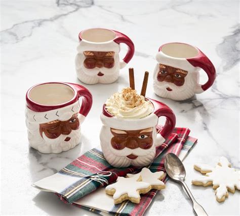 Santa Claus Ceramic Mugs Pottery Barn