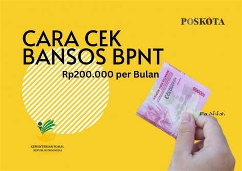 Selamat Pemilik NIK KTP Ini Dapat Saldo Dana Rp200 000 Bansos BPNT