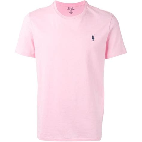 Polo Ralph Lauren Logo Embroidered T Shirt Pink