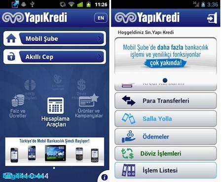 Android In Yap Kredi Bankas Uygulamas Yap Kredi Mobil