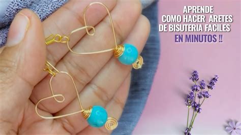 C Mo Hacer Aretes De Bisuter A Con Alambre Y Piedras Para Principiantes