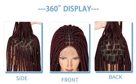 Amazon Fecihor 36 Full Double Lace Front Box Braided Wigs