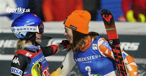 Mikaela Shiffrin And Petra Vlhova Giant Slalom Race In Lienz Starting