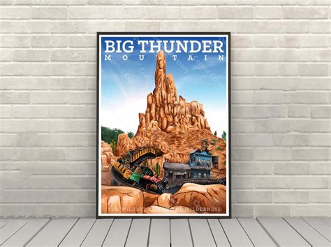 Big Thunder Mountain Poster Disney Attraction Poster Vintage Disney Magic Kingdom Posters ...