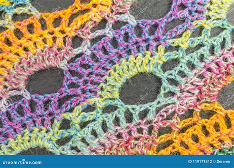 Multicolor Crochet Background Stock Photo Image Of Pink Detail