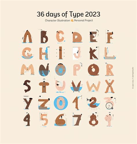 Days Of Type A Bunch Of Naked Characters Behance