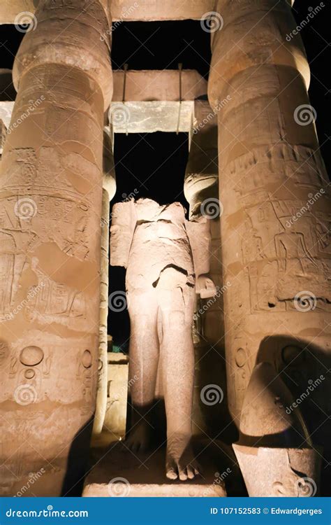 Temple of Luxor at Night - Egypt Stock Image - Image of face, eastern: 107152583