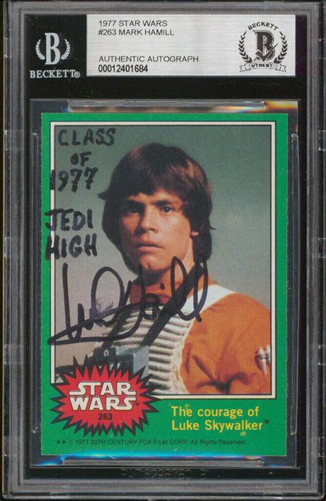 Lot Detail Mark Hamill Signed 1977 Topps Star Wars 263 Trading Card