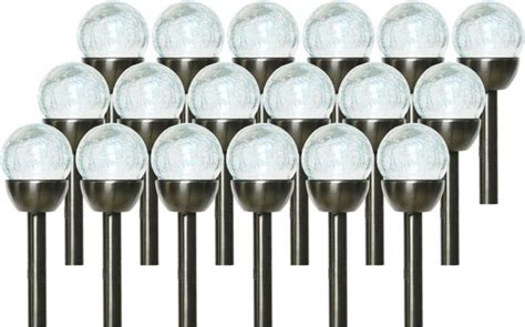 X Buiten Tuin Led Rvs Bollen Stekers Navi Solar Verlichting Cm