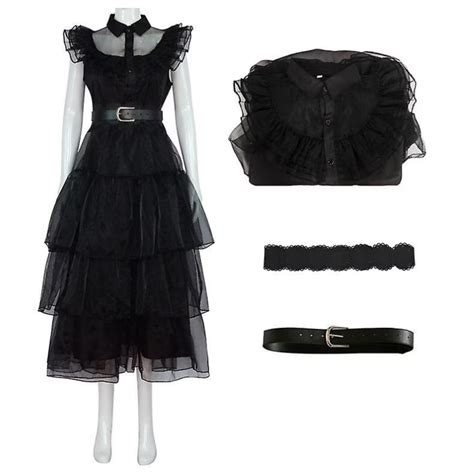 Costum Cosplay Pentru Fete Wednesday Addams Dress Antcool Ani