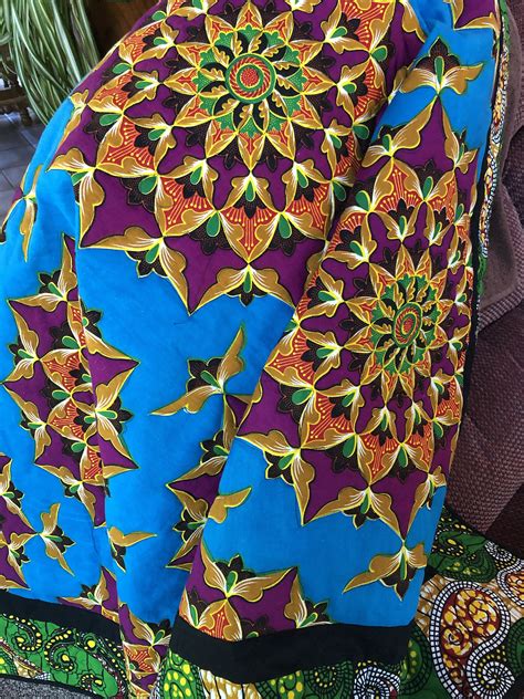 African Wax Print Quilt Quilts For Sale African Print Quilts Handmade Quilts Ethnic Quilts