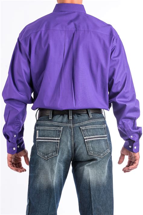 CINCH Jeans | Men's Solid Purple Button-Down Western Shirt