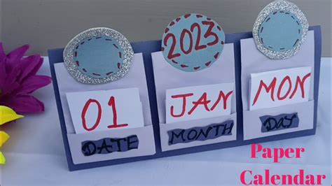 Diy Calendar How To Make New Year 2023 Calendar Handmade Desk