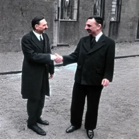 A Still Of Mr Bean Shaking Hands With Hitler Stable Diffusion Openart