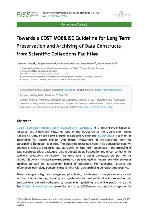 Pdf Towards A Cost Mobilise Guideline For Long Term Preservation And