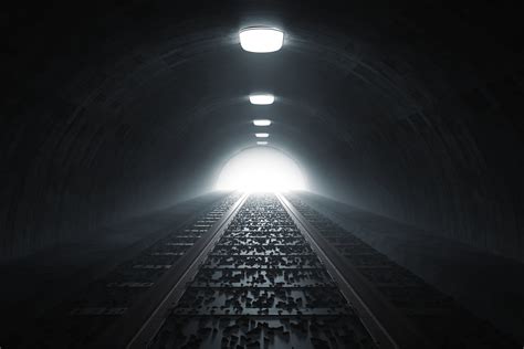 D Rendering Of Darken Train Tunnel With Light At The End Freyssinetuk