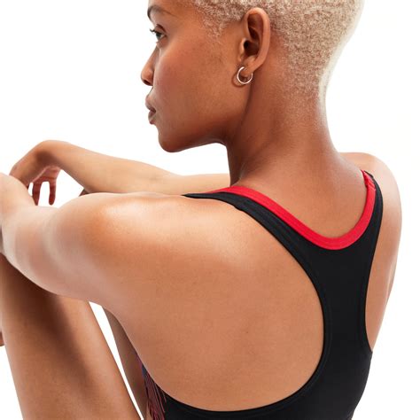Speedo Placement Bikini für Damen Schwarz Rot Sportshop Triathlon Dein Ausrüster für