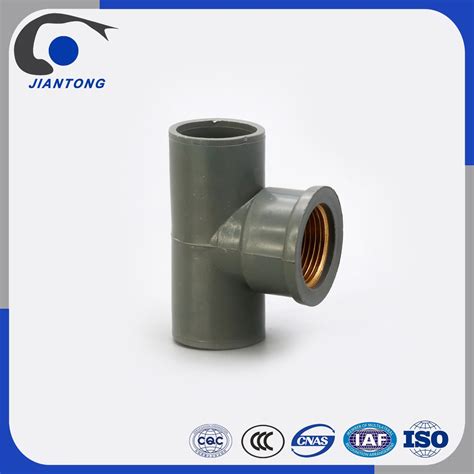 High Pressure Pvc U Pipe Fittings Female Threaded Straight Tee With