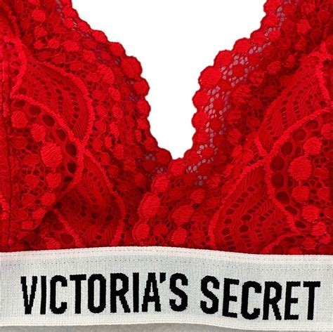 Victoria S Secret Red Lace Bralette Size Small Bra Gem