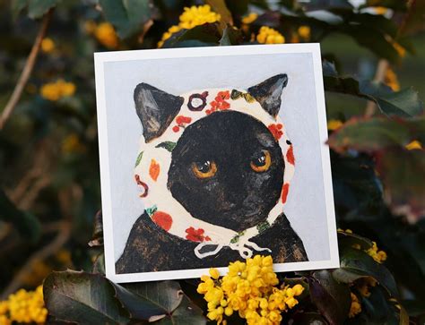 Black Babushka Cat Etsy