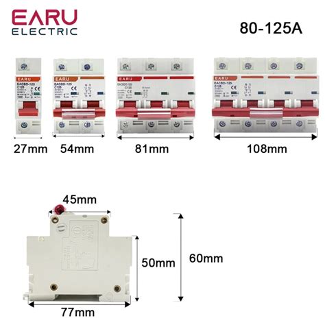 Dc 1000v 1p 2p 3p 4p Solar Mini Circuit Breaker Overload Protection Switch6a~63a 80a 100a 125a