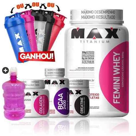 🥇【tudo Sobre】→ Kit Feminino Ganho De Massa Muscular Max Titanium