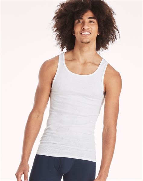 Hanes Mens Tagless Comfortsoft White A Shirt 6 Pack Shirts Tank