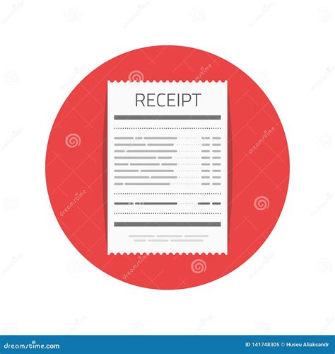 Receipt Vector Icon Stock Vector Illustration Of List 141748305