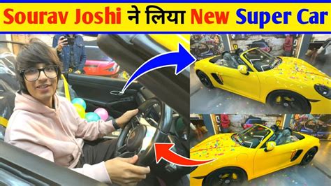 Sourav Joshi Taking Delivery Of New Super Car Sourav Joshi Super Car