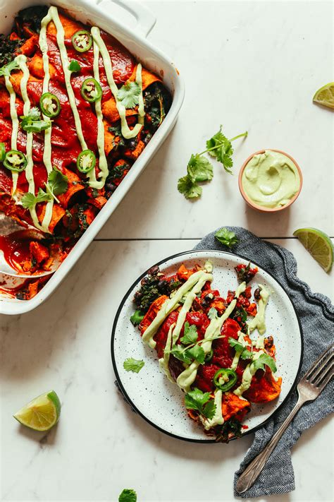 Sweet Potato Black Bean Enchiladas Minimalist Baker Recipes