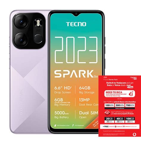 Tecno Spark Go Gb Dual Sim Nebula Purple Vodacom Sim Card