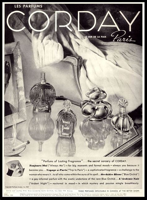 Corday Perfumes Ad In 2024 Perfume Ad Perfume Vintage Perfume Bottles