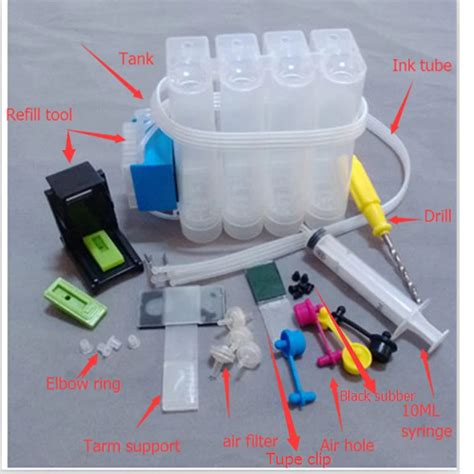 Universal Diy Ciss Kits 4colors Ciss Ink Tank With Full Accessories For