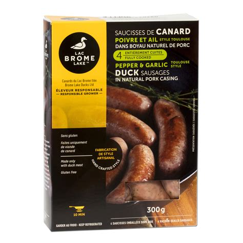 Pepper And Garlic Toulouse Style Duck Sausage X4 Sausage Mayrand