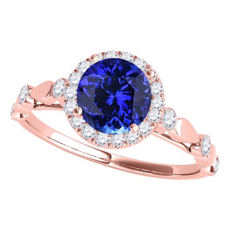 Mauli Jewels Engagement Rings For Women Carat Halo Tanzanite And