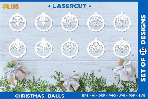 Christmas Ornaments Svg Lasercut Christmas Balls Svg