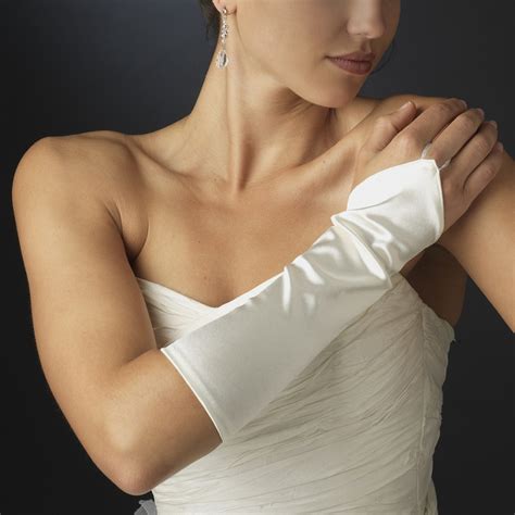 Satin Fingerless Bridal Gloves Elegant Bridal Hair Accessories