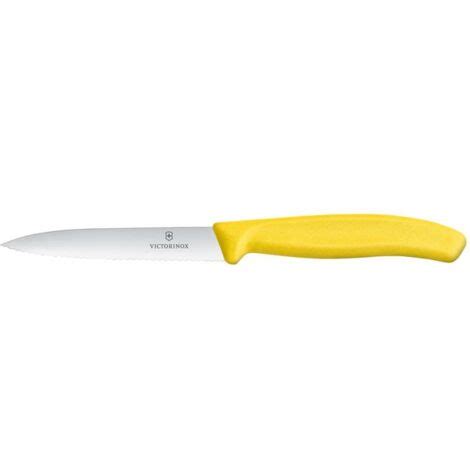 Victorinox Swiss Classic Gemüsemesser Wellenschliff 100 mm gelb